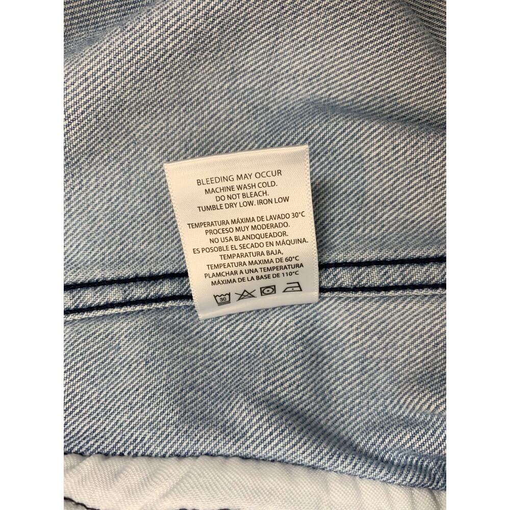 Hidden Jeans Zeppelin Destroyed Distressed Denim Trucker Jacket Blue Women's S - Picture 8 of 8
